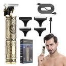 Men's Retro Oil Hair Clippers Hair Salon Carved Electric Clippers Home USB Charging Hair Clippers T-type Blades Scissors
