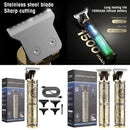 Men's Retro Oil Hair Clippers Hair Salon Carved Electric Clippers Home USB Charging Hair Clippers T-type Blades Scissors