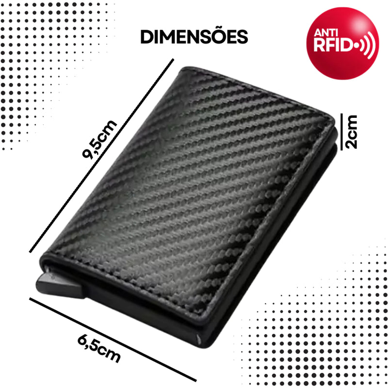 Carteira Anti Furto RFID (Bloqueia Aproximação)
